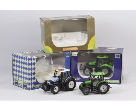 Universal Hobbies Deutz Tractor Trio including custom and special editions. Near Mint in Boxes. (3)