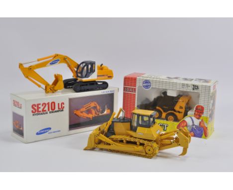 Samsung 1/40 Scale SE210 LC Excavator plus Joal JCB Wheel Loader and Very Rare Special Edition Conrad No. 2806/1 John Deere 1