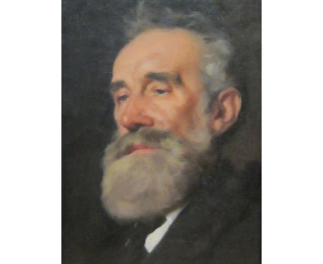 English School (19th/20th century): Bust Portrait of a Bearded Gentleman, oil on panel unsigned 33cm x 24cm