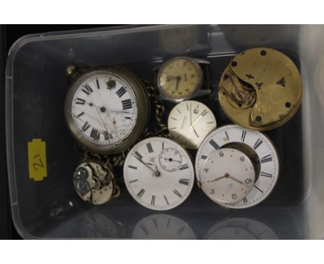 AN ANTIQUE POCKET WATCH, ETC