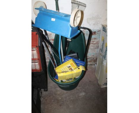 A SELECTION OF ASSORTED TOOLS TO INCLUDE GARDENING TOOLS, ETC