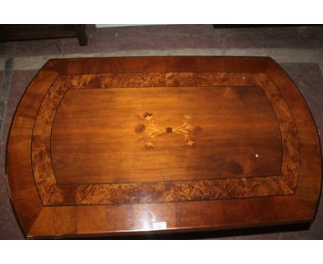 AN INLAID ITALIAN STYLE COFFEE TABLE