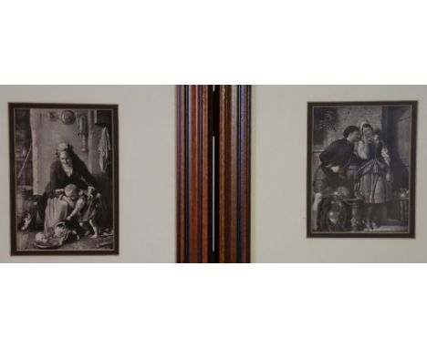 AFTER THOMAS FRANCIS DICKSEE  WOODBURY PRINT REPRODUCTION  'A Labour of Love'  6" x 4 1/2" (15 x 11.5cm)  and three similar p