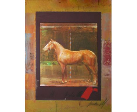 MERSAD BERBER (Bosnian, b.1940) 'Horse' hand finished lithograph, 41cm x 31cm, signed, framed. (Please Note Clause 6 of Buyer