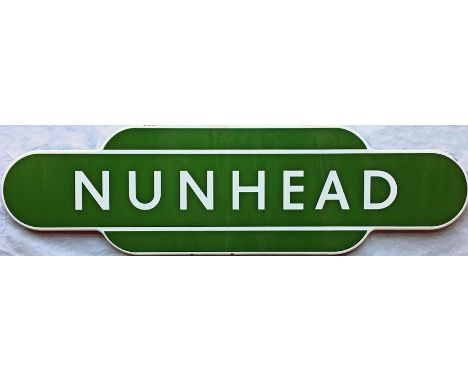 British Railways (Southern Region) enamel STATION TOTEM SIGN from Nunhead Station, originally part of the Crystal Palace &amp