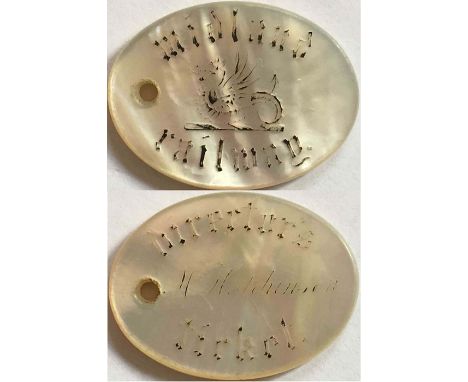 c1840s Midland Railway mother-of-pearl DIRECTOR'S TICKET medallion issued to 'Mr Hutchinson'. William Hutchinson was one of t