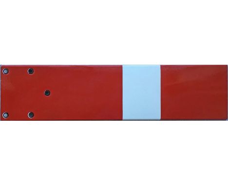 1960s British Railways enamel 'home' SIGNAL ARM marked 'Garnier 5/68' and 'BR' on the flanges. Measures 42" x 10" (106cm x 26