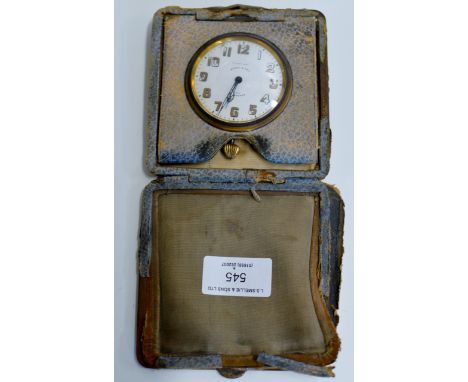 A VINTAGE "LUMINA" TRAVEL CLOCK BY BROOK & SON, EDINBURGH     