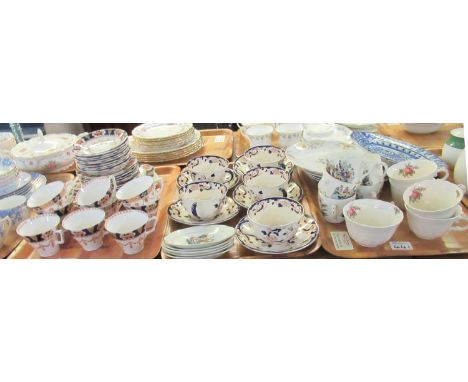 Three trays of china to include; Royal Albion china part teaset, five Mason's Ironstone 'Mandalay' design teacups with saucer