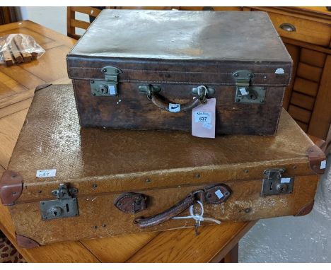 Late 19th/early 20th Century tan leather travelling vanity case, the interior with silk lining (no contents), marked WH Smith