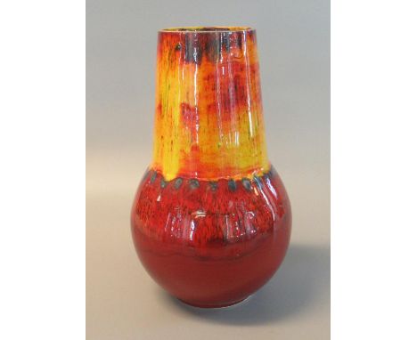 Poole pottery 'Unique studio piece 1/1' entitled 'South' hand thrown vase by potter and designer Sean Flint, with COA. 28cm h