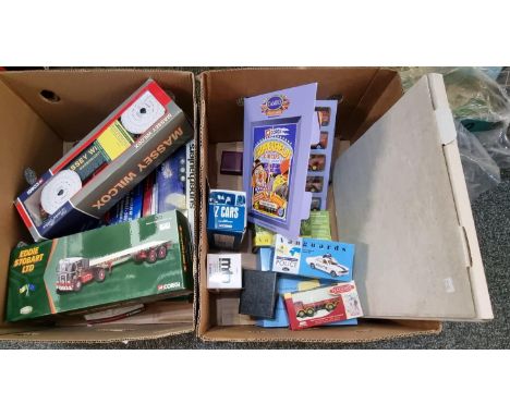 Two boxes of mainly model Diecast vehicles all in original boxes to include Corgi Z cars, Ford Zephyr, Vanguard models Chippe
