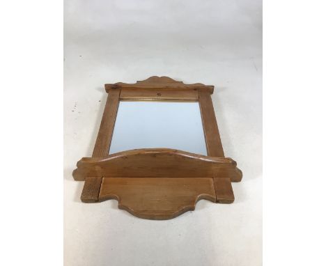 A vintage pine mirror with shelf - perfect for kitchen or bathroomW:45cm x H:64cm