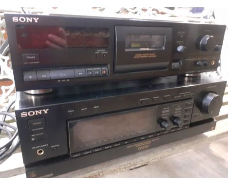 A Sony TA-E 1000 ESD digital processing control amplifier and Sony cassette player, with plugs. Location:A1FIf there is no co