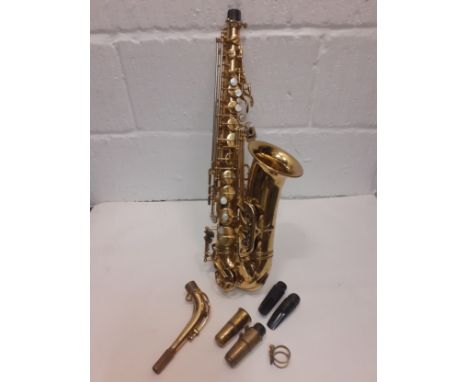 A circa 1960's Selmer mark VI Alto saxophone, in gold lacquer, serial no:87097, in original case having an extra high F# key,