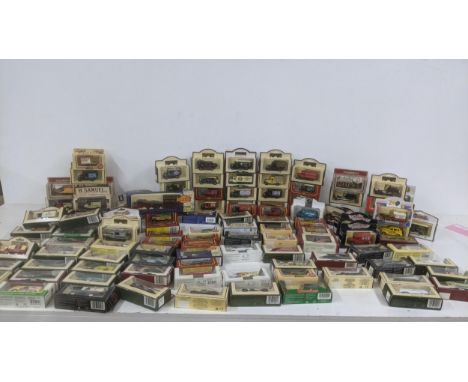 A large collection of Days Gone model cars PG Tips 1955 VW Transporter van, Dennis Parcels Hovis Van and othersLocation:If th