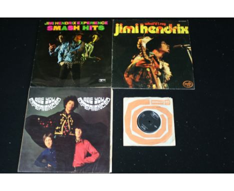 JIMI HENDRIX EXPERIENCE - Collection of 3 x LP's and 1 x 7" single, to include a first pressing of Are You Experienced. To in