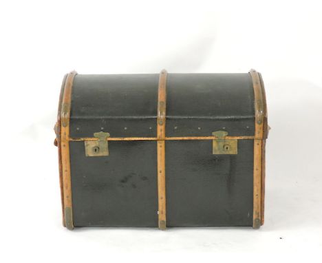 A 'granite fibre' dome top trunk, 81cm wide