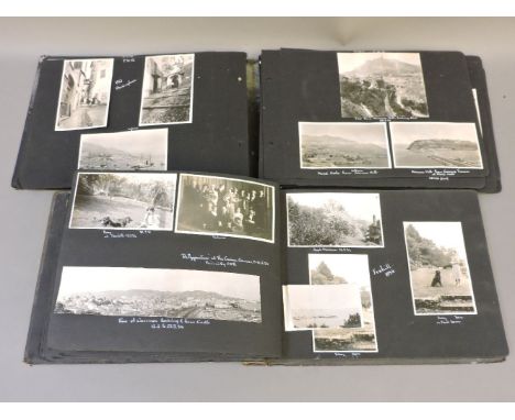 Two photograph albums, 1930-36, Isola, Lake Maggiore, Port Said, light six wheeler trials, Rawalpindi, Syracuse, Rome, Floren