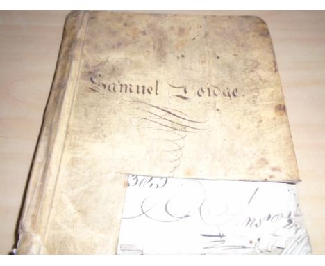 MANUSCRIPT DATED 1814 OF MATHEMATICAL PROBLEMS AND EXAMPLES IN THE HAND OF SAMUEL DODGE 20CM X 17CM 31 PAGES