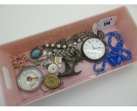 Federal; A Hallmarked Silver Cased Openface Pocketwatch, the signed dial with black Arabic numerals (movement unsigned), with
