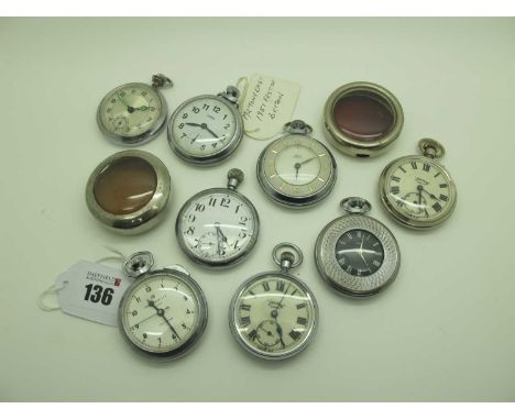 A Collection of Assorted Openface Pocketwatches, including "G.S.T.P XX 111064 Bravingtons", Smiths Festival of Britain 1951, 