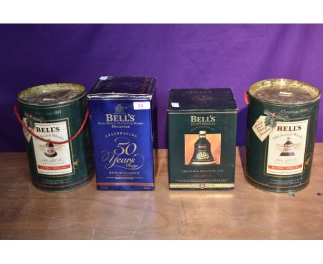 A limited edition Wade Bells Scotch Whisky aged 8 years decanter 70cl, Golden Jubilee 1952-2002, in card box and three Wade B