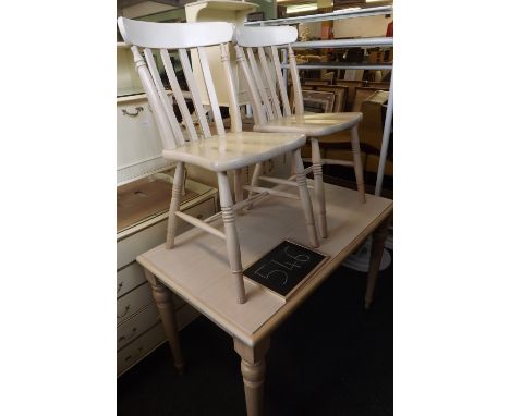 MODERN KITCHEN TABLE &amp; TWO STICK BACK CHAIRS