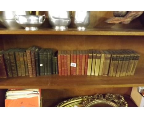 SHELF OF MAINLY LEATHER BOUND VICTORIAN BOOKS