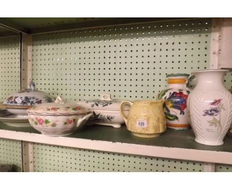 BOX OF VINTAGE CHINA, JUGS, TUREENS ETC