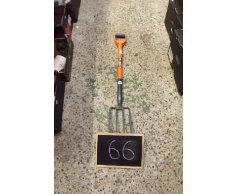 AN ORANGE HANDLES SOVEREIGN LADIES GARDEN FORK