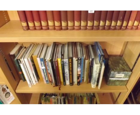 SHELF OF HARD BACK BOOKS