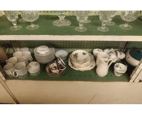 SHELF OF VARIOUS TEA WARE