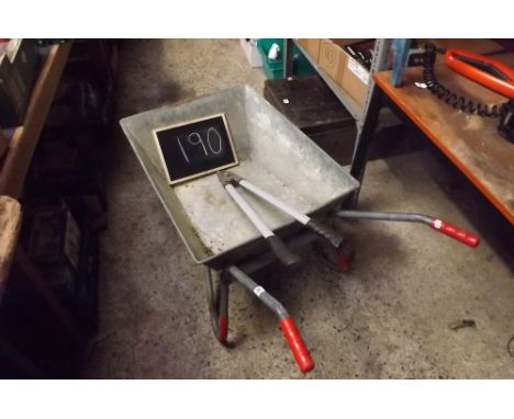 SOLD WHEEL GALVANISED WHEEL BARROW WITH BRANCH LOPPER