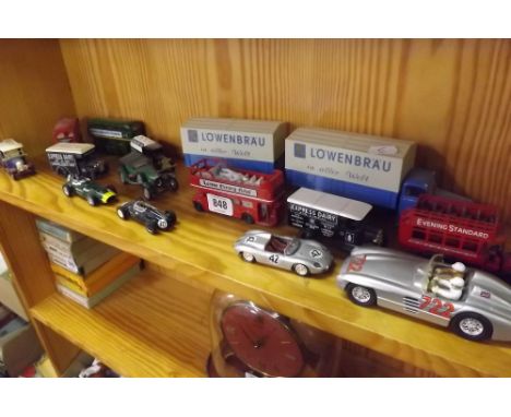 SHELF OF MODERN LLADO MODEL CARS &amp; BUSES 