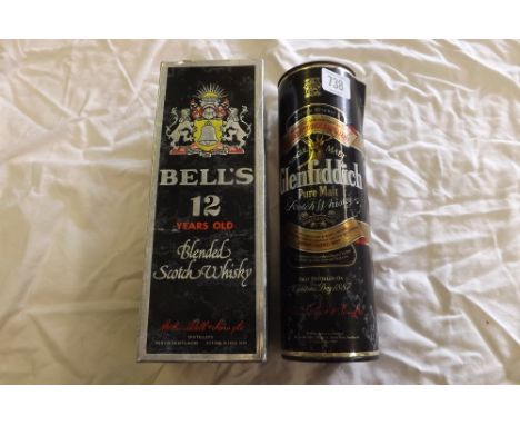 HALF BOTTLE OF TWELVE YEAR OLD BELL'S &amp; HALF BOTTLE OF GLENFIDDICH SCOTCH WHISKY