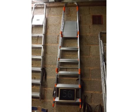 6 STEP ALUMINIUM STEP LADDER WITH HAND RAILS