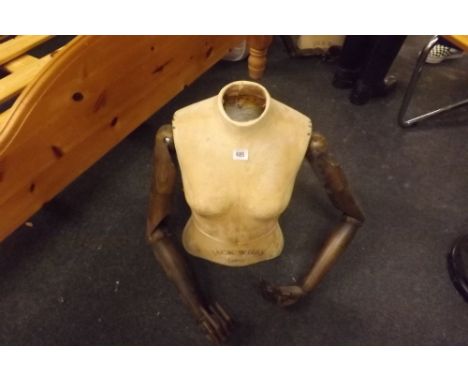 JACK WILLS HALF TORSO MANNEQUIN WITH ARTICULATED ARMS