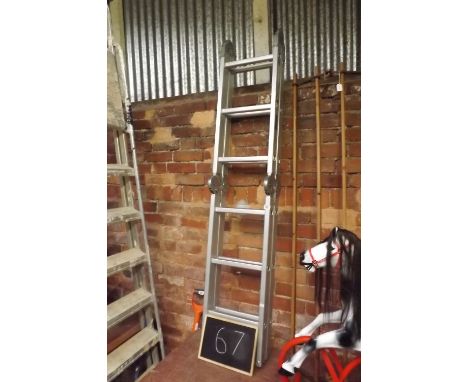 FOUR PIECE FOLDING ALUMINIUM STEP LADDER MADE BY ABRU WERNER