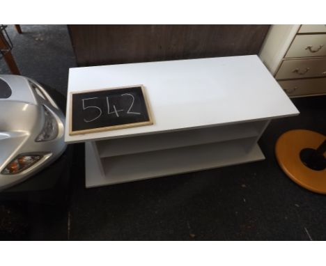 MELAMINE COFFEE TABLE WITH SHELF UNDER