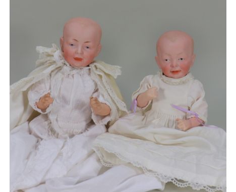 A Kammer &amp; Reinhardt 100 bisque head Kaiser baby doll, German circa 1910, with blue intaglio eyes, open/closed mouth, on 