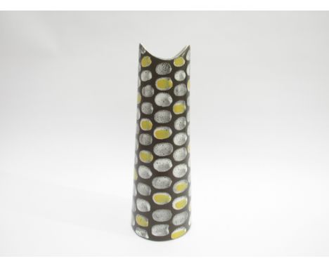 A Mari Simmulson large vase for Upsala Ekeby pottery in Sweden in the Salix pattern. 25cm high 