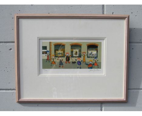 JOHN D. WILSON (b.1942) A limited edition print 'Window Shopping II' No. 234/495 pencil signed Image size 12.5cm 20.5cm 