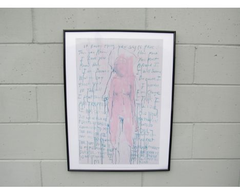 A Tracey Emin framed art poster print 'I am the last of my kind' for 2021 RA exhibition. Image size 80cm x 60cm 