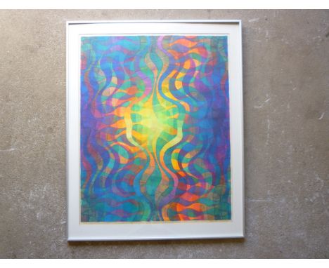 KIYOSHI IWATA (b.1940) A framed and glazed limited editon print, abstract study in colours. Pencil signed, dated 1969 and wit