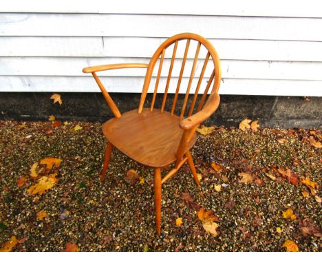An Ercol blonde Windsor chair, blue label c1954-1957. 