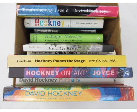 A collection of art reference books relating to David Hockney (10) 