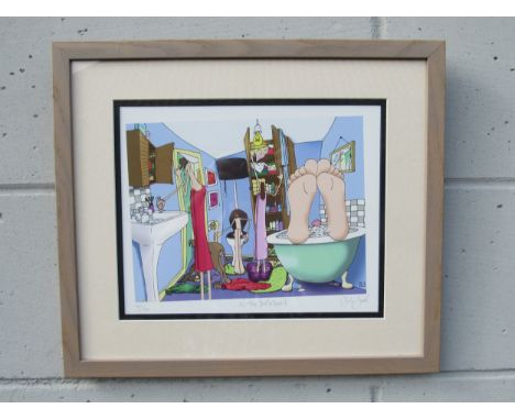 DYLAN IZAAK (b.1971) A limited edition print 'In The Bathroom' No 125/500. pencil signed image size 20cm x 26cm 