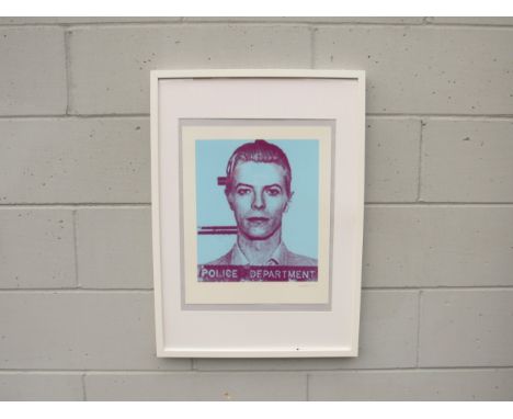 RUSSELL MARSHALL (b.1967) A framed limited edition art print of David Bowie, signed by the artist and with gallery blindtstam