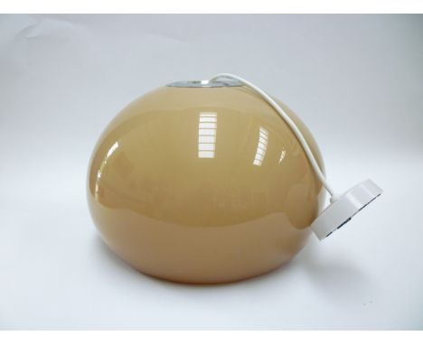 A Guzzini style ceiling pendant light in caramel colour 